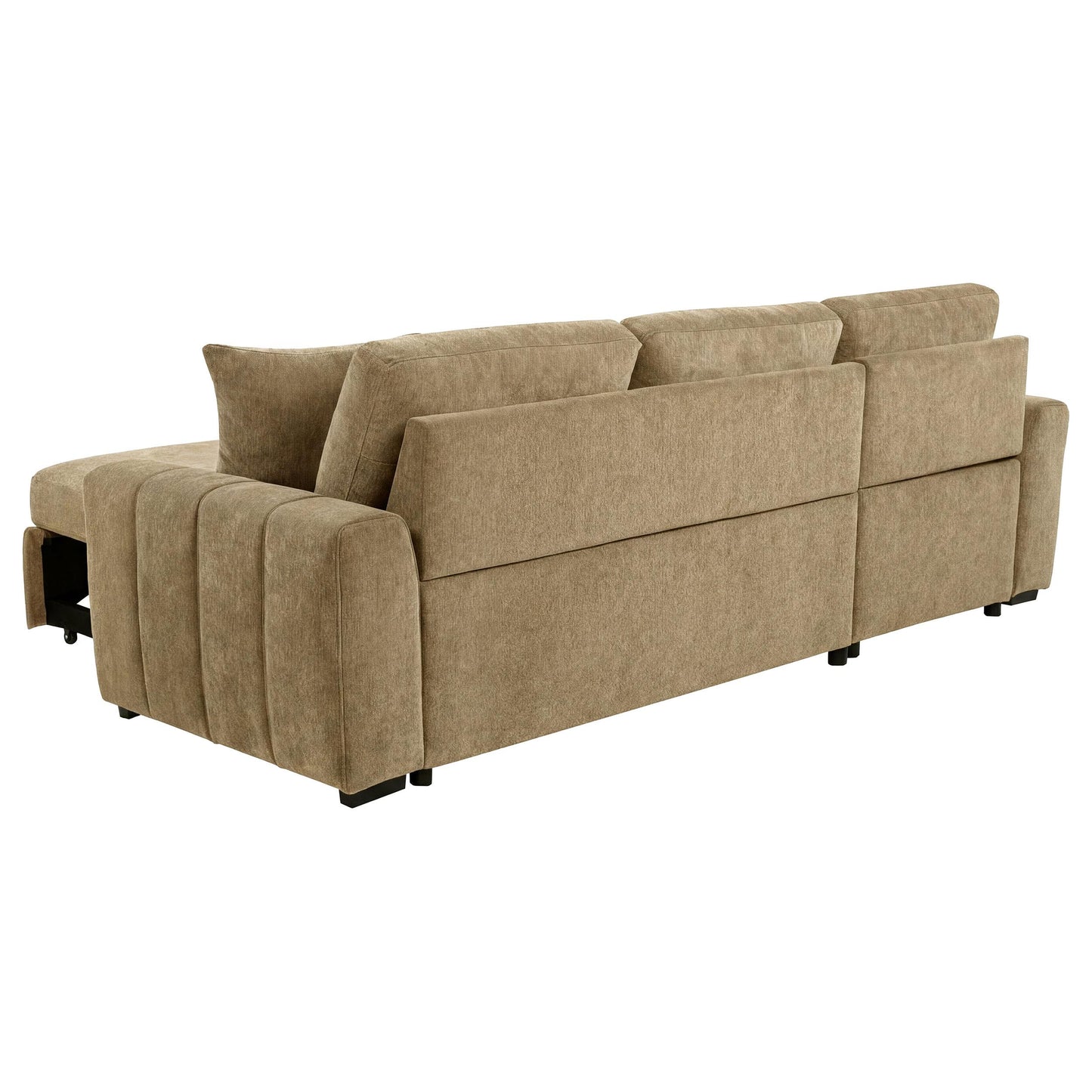  Coaster Furniture Pastrana 500358 Upholstered Sleeper Sectional Sofa LAF Chaise - Camel IMAGE 11