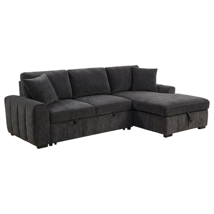  Coaster Furniture Pastrana 500359 Upholstered Sleeper Sectional Sofa RAF Chaise - Grey IMAGE 1