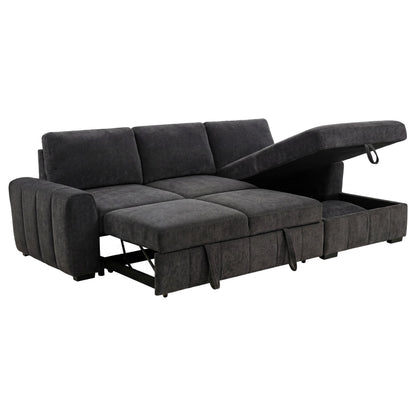  Coaster Furniture Pastrana 500359 Upholstered Sleeper Sectional Sofa RAF Chaise - Grey IMAGE 2