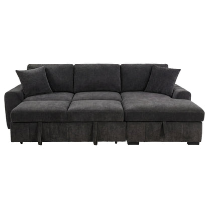  Coaster Furniture Pastrana 500359 Upholstered Sleeper Sectional Sofa RAF Chaise - Grey IMAGE 3