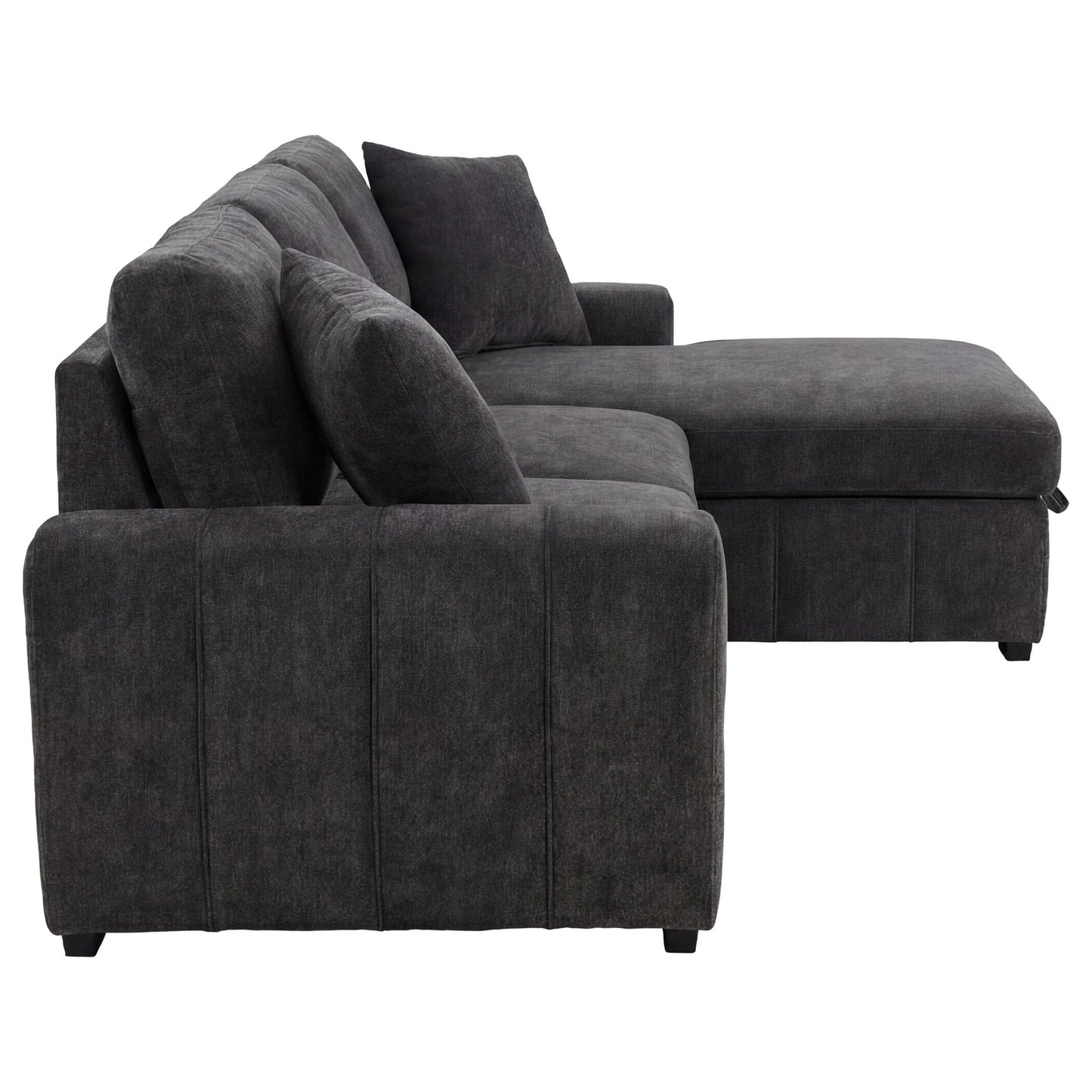  Coaster Furniture Pastrana 500359 Upholstered Sleeper Sectional Sofa RAF Chaise - Grey IMAGE 4