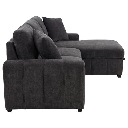  Coaster Furniture Pastrana 500359 Upholstered Sleeper Sectional Sofa RAF Chaise - Grey IMAGE 4