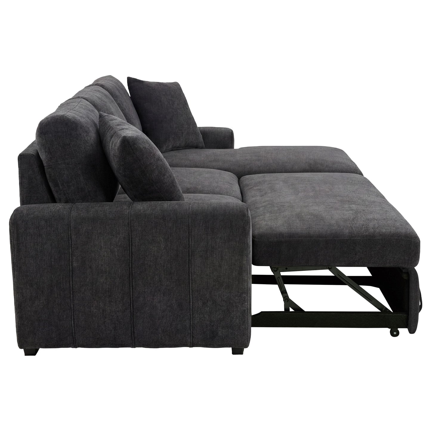 Coaster Furniture Pastrana 500359 Upholstered Sleeper Sectional Sofa RAF Chaise - Grey IMAGE 6