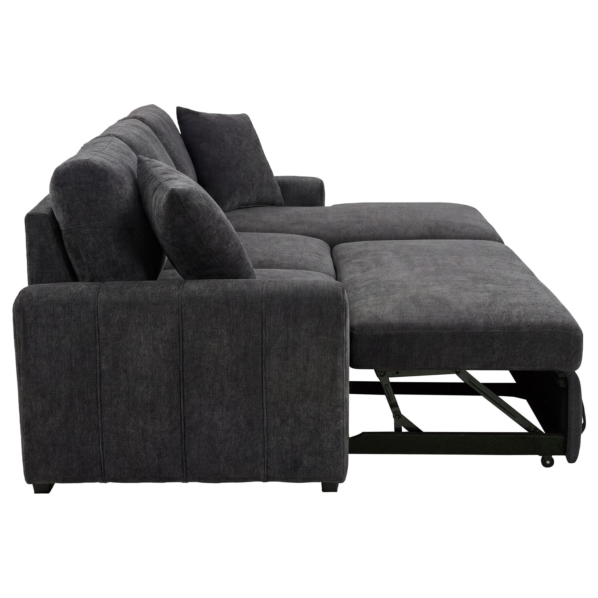  Coaster Furniture Pastrana 500359 Upholstered Sleeper Sectional Sofa RAF Chaise - Grey IMAGE 6