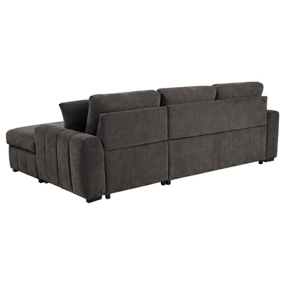  Coaster Furniture Pastrana 500359 Upholstered Sleeper Sectional Sofa RAF Chaise - Grey IMAGE 9