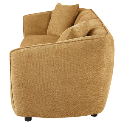  Coaster Furniture Aleisha 503061 Fabric Upholstered Sofa - Mustard Yellow IMAGE 5