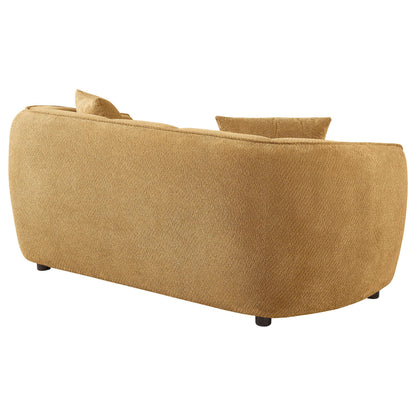  Coaster Furniture Aleisha 503062 Fabric Upholstered Loveseat - Mustard Yellow IMAGE 1