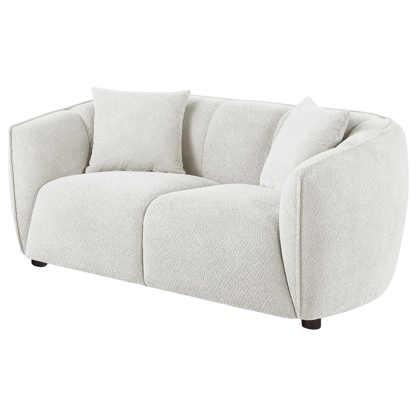 Coaster Furniture Aleisha 503065 Fabric Upholstered Loveseat - Sand IMAGE 1
