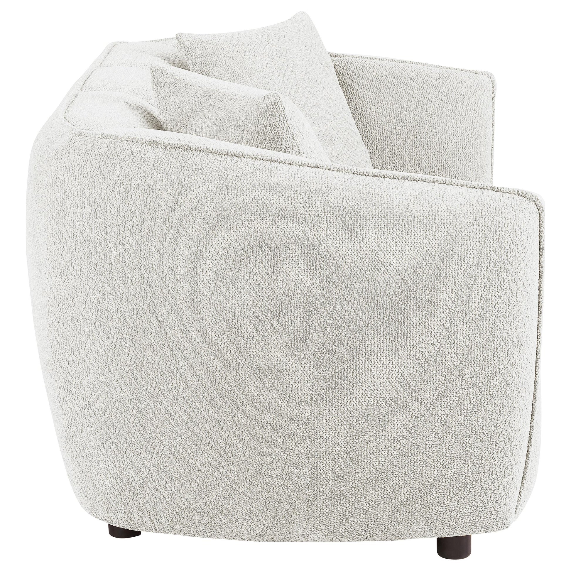  Coaster Furniture Aleisha 503065 Fabric Upholstered Loveseat - Sand IMAGE 4