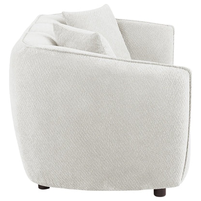  Coaster Furniture Aleisha 503065 Fabric Upholstered Loveseat - Sand IMAGE 4