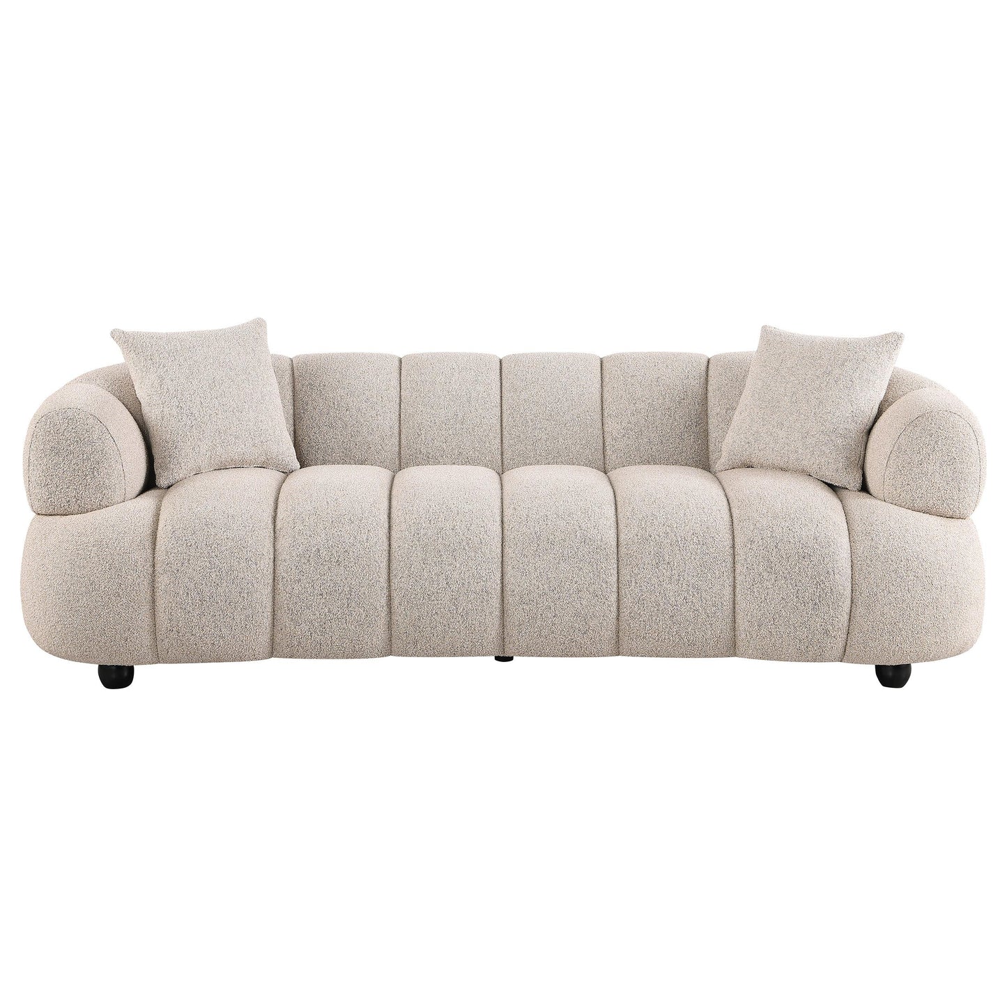  Coaster Furniture Whitney 503721 Contemporary Channel Tufted Woven Fabric Upholstered Sofa IMAGE 8