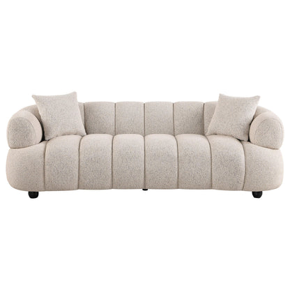  Coaster Furniture Whitney 503721 Contemporary Channel Tufted Woven Fabric Upholstered Sofa IMAGE 8