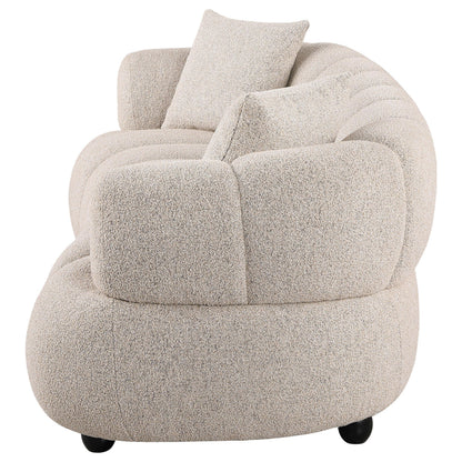  Coaster Furniture Whitney 503721 Contemporary Channel Tufted Woven Fabric Upholstered Sofa IMAGE 9