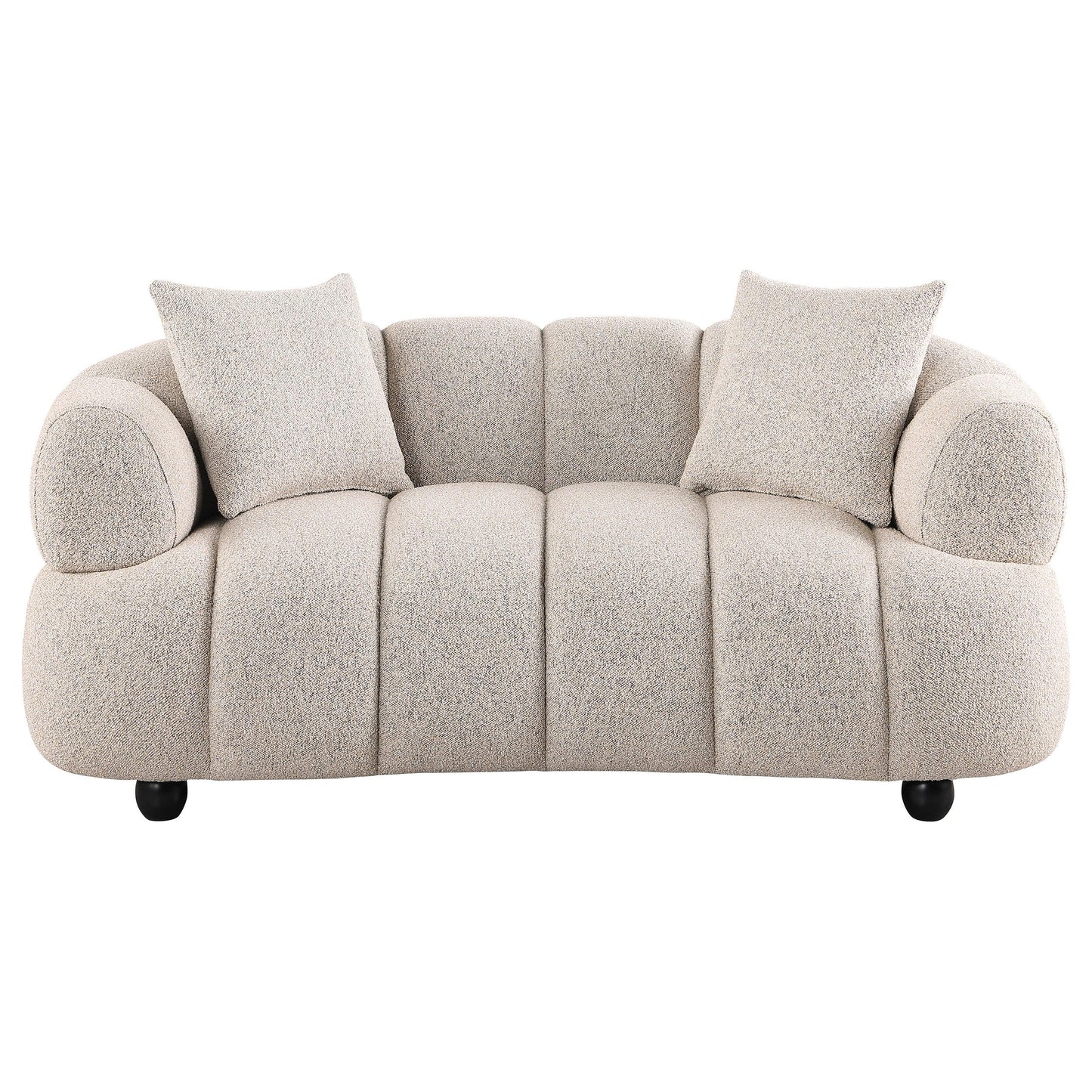  Coaster Furniture Whitney 503722 Contemporary Channel Tufted Woven Fabric Upholstered Loveseat IMAGE 11