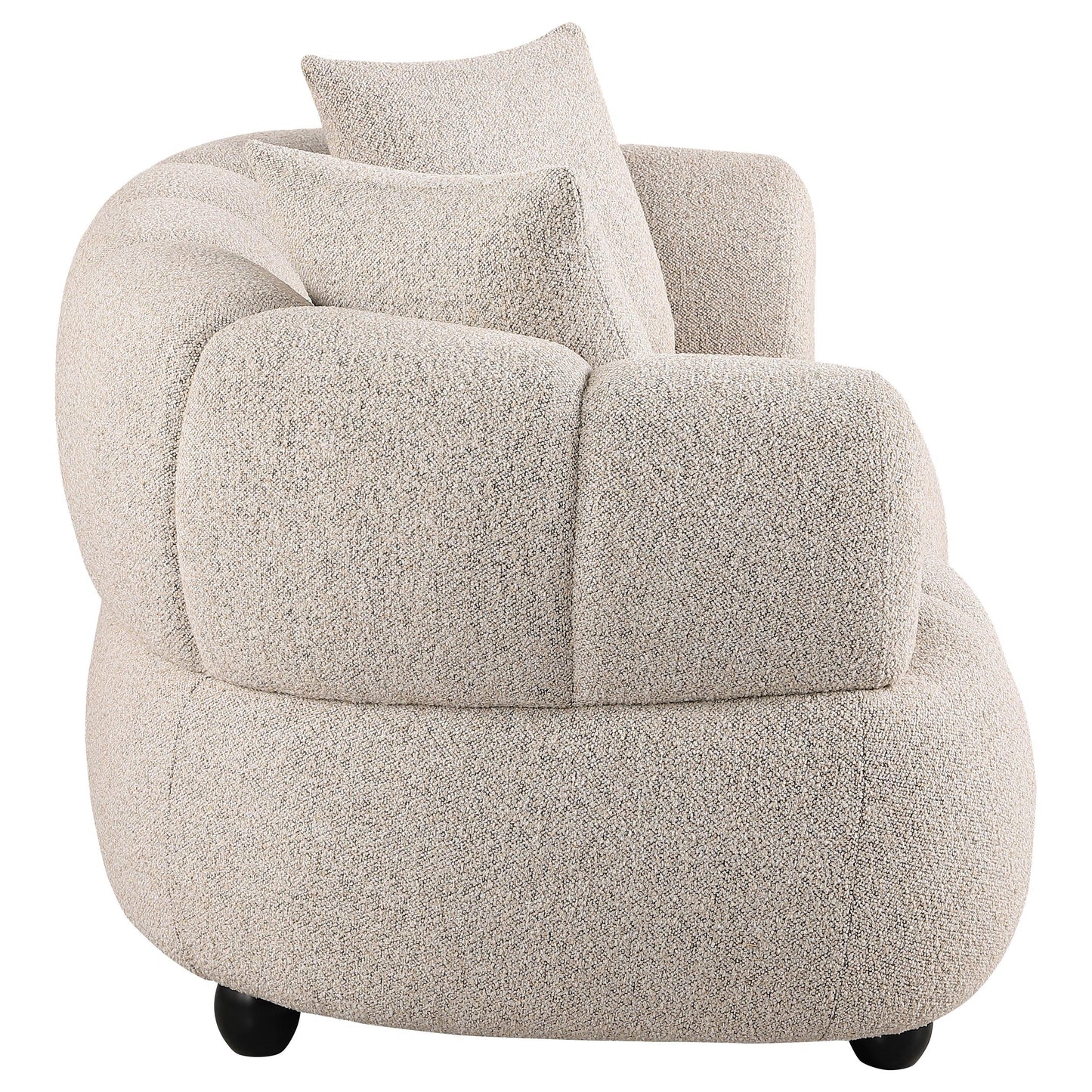 Coaster Furniture Whitney 503722 Contemporary Channel Tufted Woven Fabric Upholstered Loveseat IMAGE 3