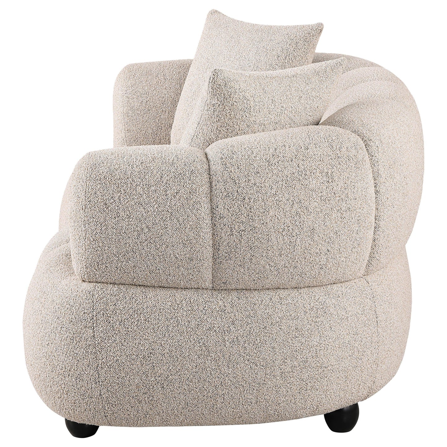  Coaster Furniture Whitney 503722 Contemporary Channel Tufted Woven Fabric Upholstered Loveseat IMAGE 7