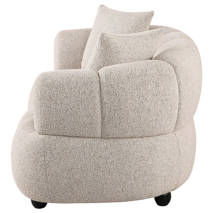  Coaster Furniture Whitney 503722 Contemporary Channel Tufted Woven Fabric Upholstered Loveseat IMAGE 7
