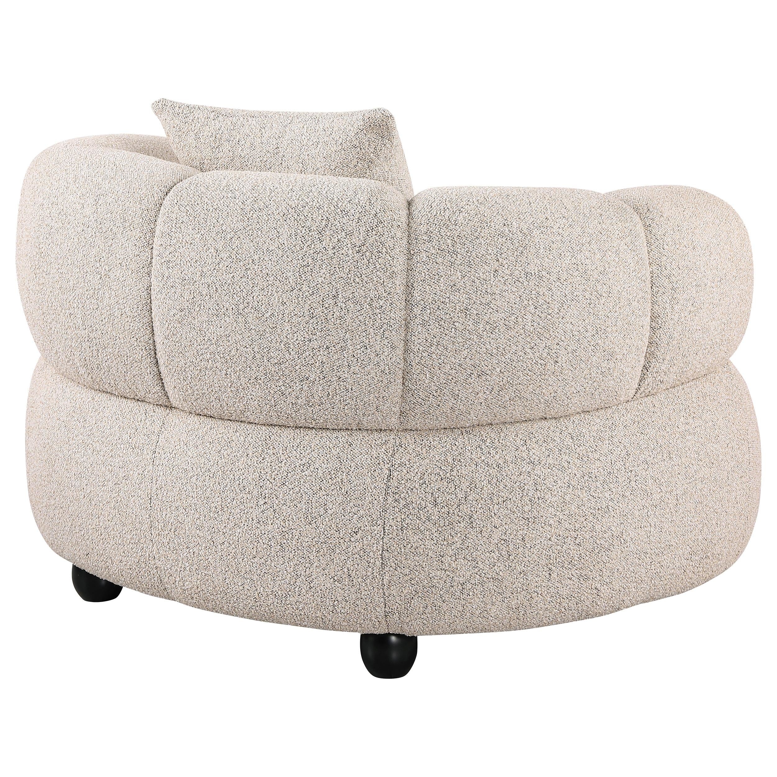  Coaster Furniture Whitney 503723 Contemporary Channel Tufted Woven Fabric Upholstered Accent Chair IMAGE 1