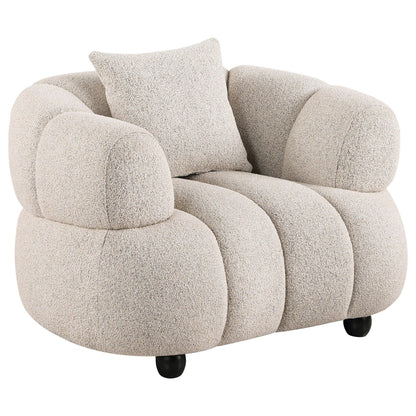  Coaster Furniture Whitney 503723 Contemporary Channel Tufted Woven Fabric Upholstered Accent Chair IMAGE 2