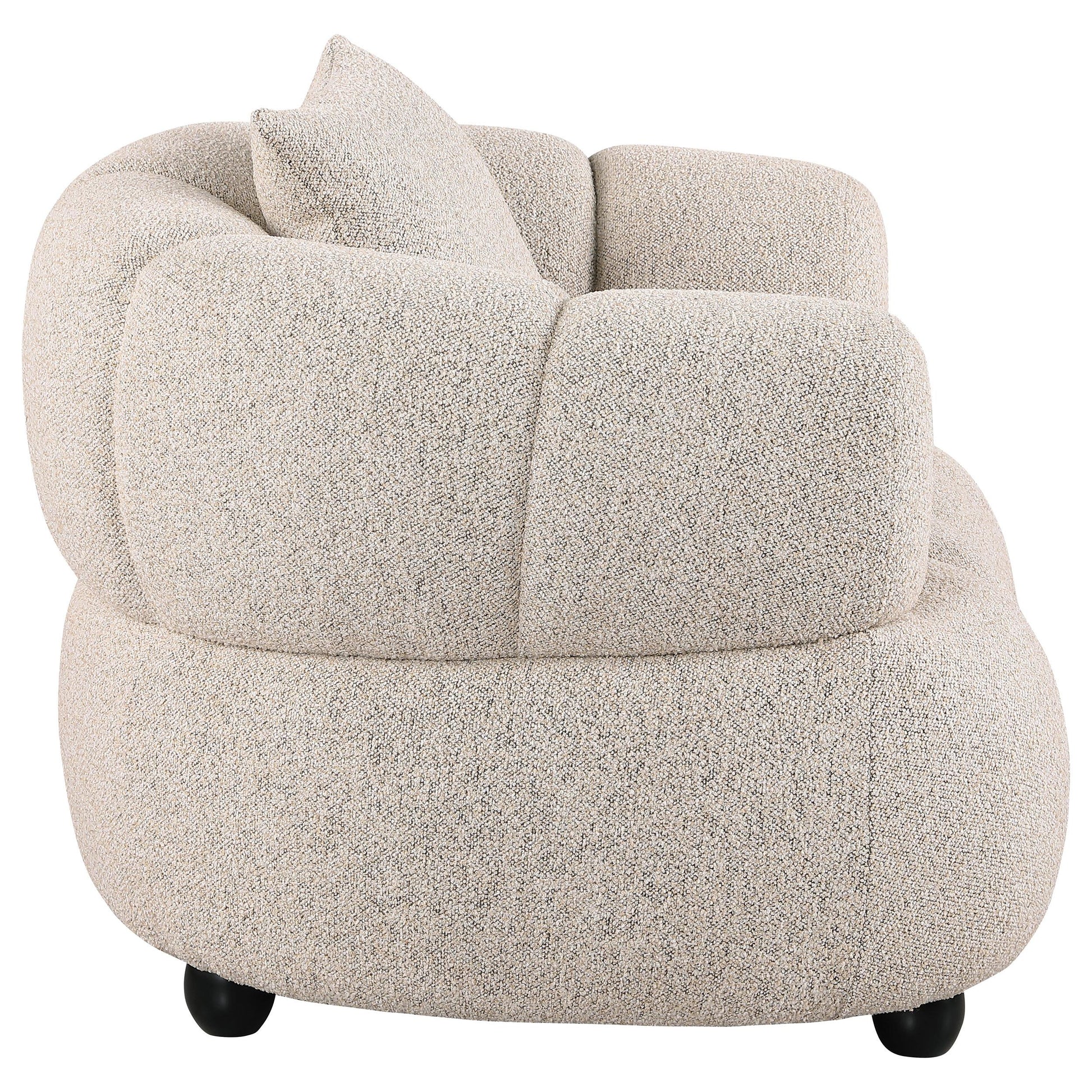  Coaster Furniture Whitney 503723 Contemporary Channel Tufted Woven Fabric Upholstered Accent Chair IMAGE 3