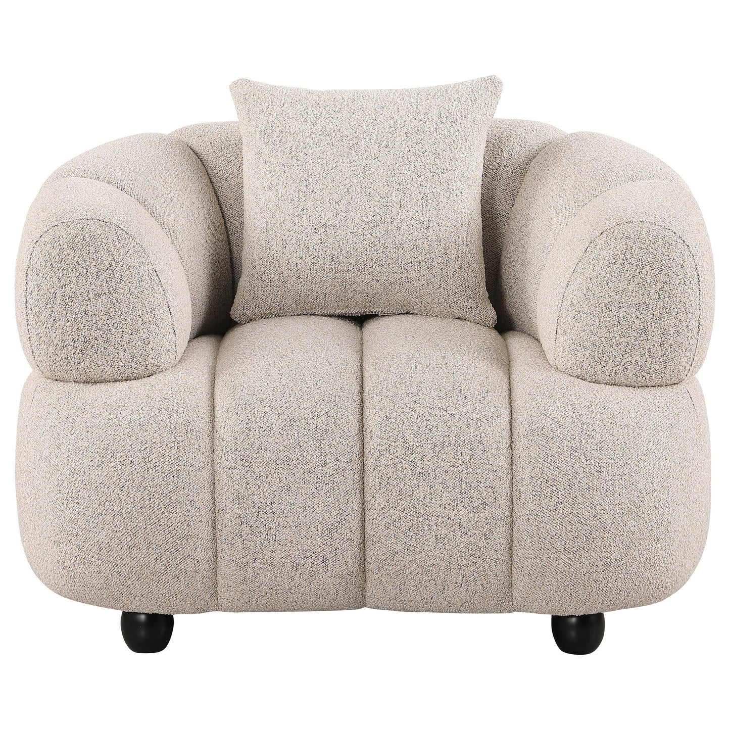  Coaster Furniture Whitney 503723 Contemporary Channel Tufted Woven Fabric Upholstered Accent Chair IMAGE 8
