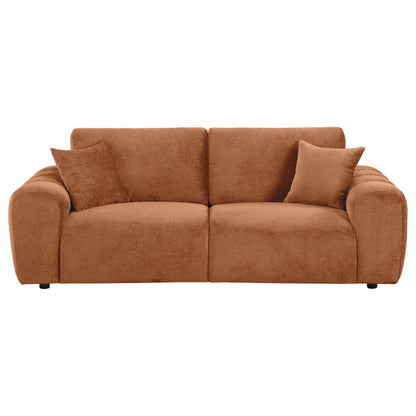  Coaster Furniture Burnett 504951 Chenille Upholstered Wide Arm Sofa - Burnt Orange IMAGE 7