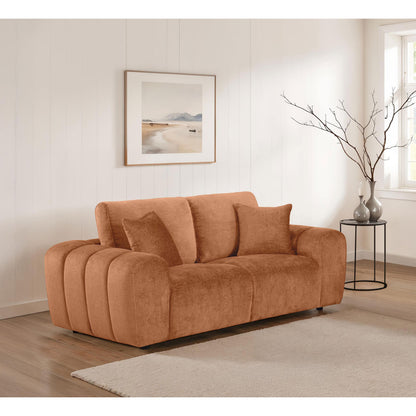  Coaster Furniture Burnett 504952 Chenille Upholstered Wide Arm Loveseat - Burnt Orange IMAGE 10