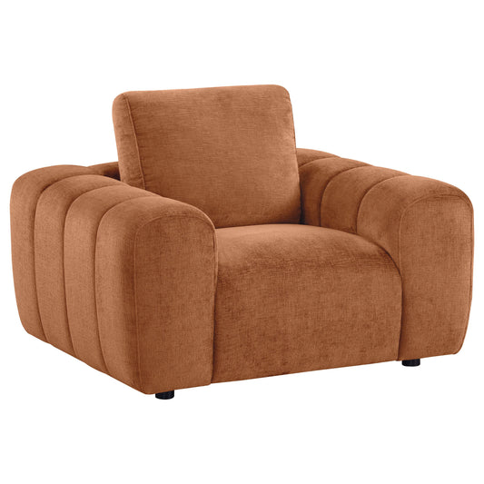  Coaster Furniture Burnett 504953 Chenille Upholstered Accent Chair - Burnt Orange IMAGE 1