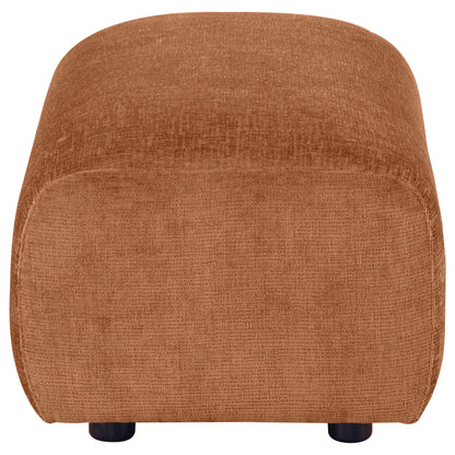  Coaster Furniture Burnett 504954 Chenille Upholstered Ottoman - Burnt Orange IMAGE 5