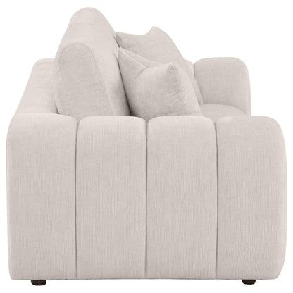  Coaster Furniture Burnett 504956 Chenille Upholstered Wide Arm Loveseat - Ivory IMAGE 12