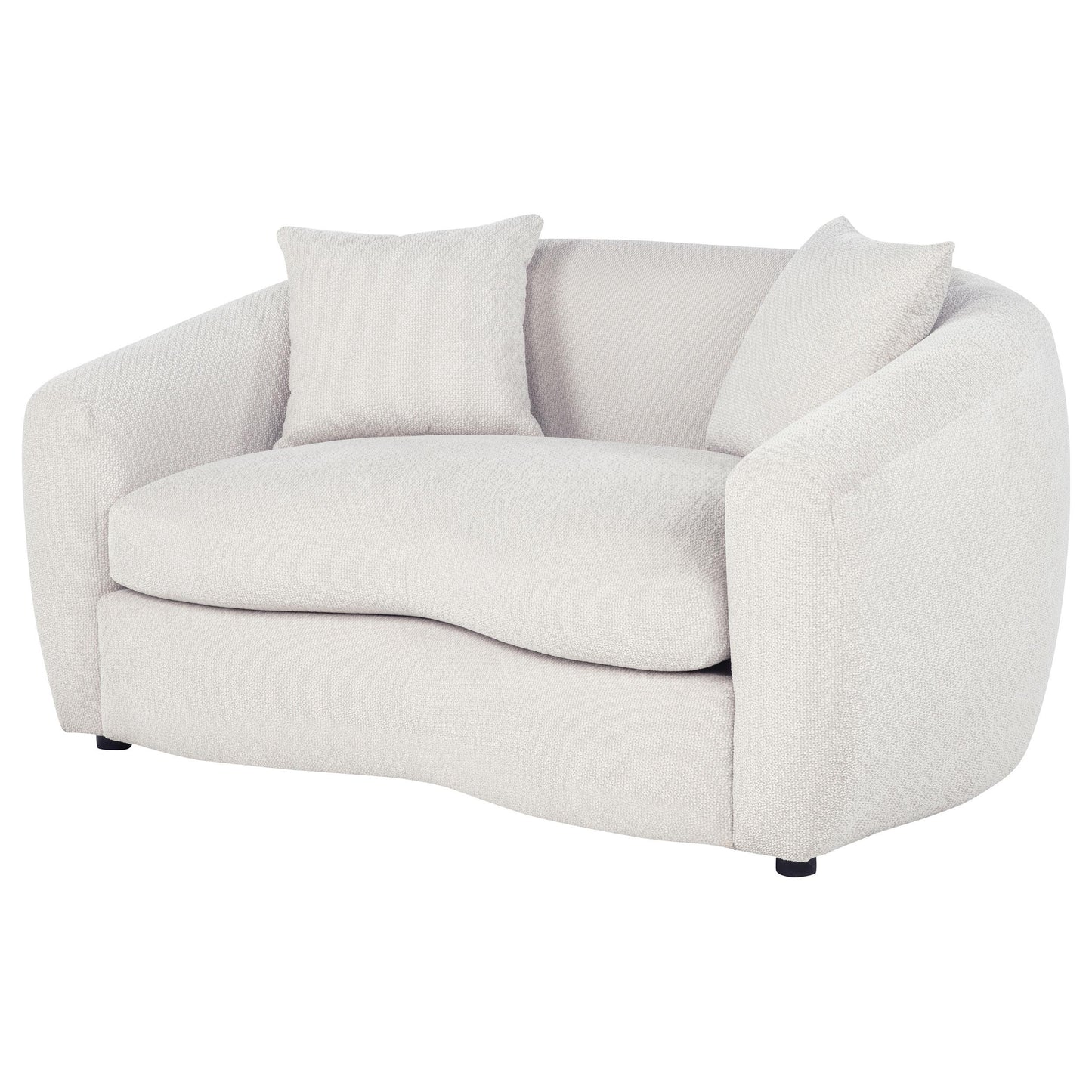  Coaster Furniture Isabella 504972 Fabric Upholstered Loveseat - Sand IMAGE 3