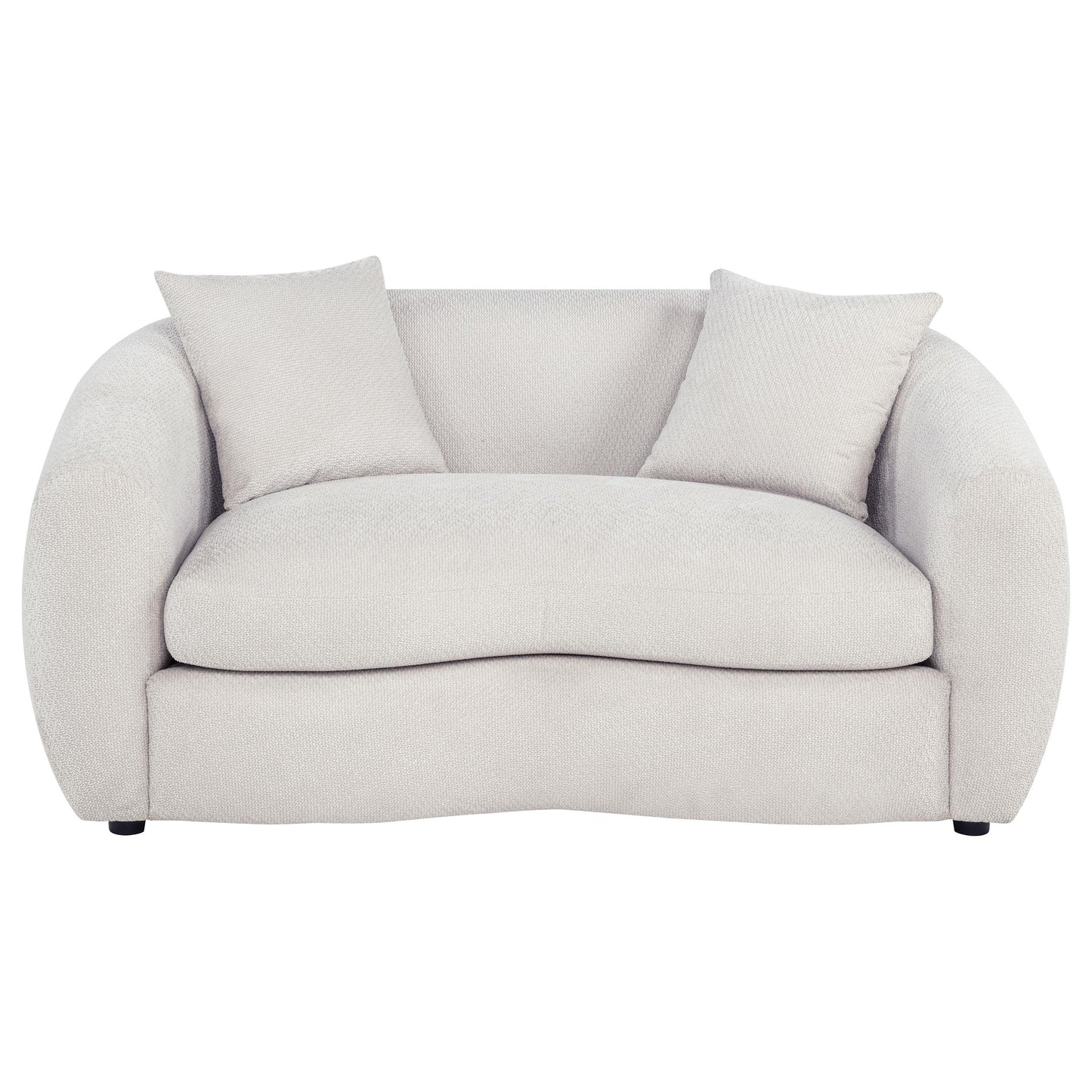 Coaster Furniture Isabella 504972 Fabric Upholstered Loveseat - Sand IMAGE 6