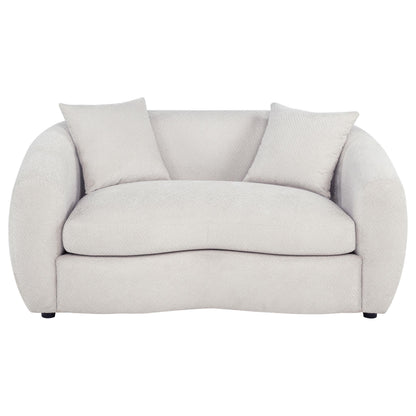  Coaster Furniture Isabella 504972 Fabric Upholstered Loveseat - Sand IMAGE 6