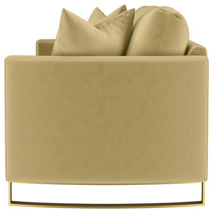  Coaster Furniture Corliss 508824 Upholstered Curved Track Arm Sofa - Camel IMAGE 3