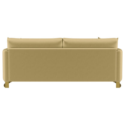  Coaster Furniture Corliss 508824 Upholstered Curved Track Arm Sofa - Camel IMAGE 7