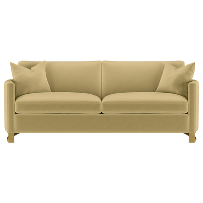  Coaster Furniture Corliss 508824 Upholstered Curved Track Arm Sofa - Camel IMAGE 8