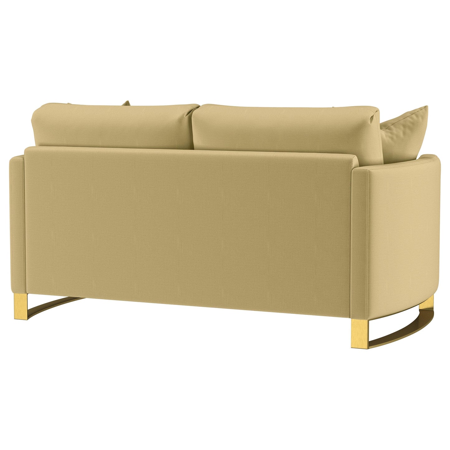  Coaster Furniture Corliss 508825 Upholstered Curved Track Arm Loveseat - Camel IMAGE 12