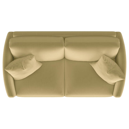  Coaster Furniture Corliss 508825 Upholstered Curved Track Arm Loveseat - Camel IMAGE 5