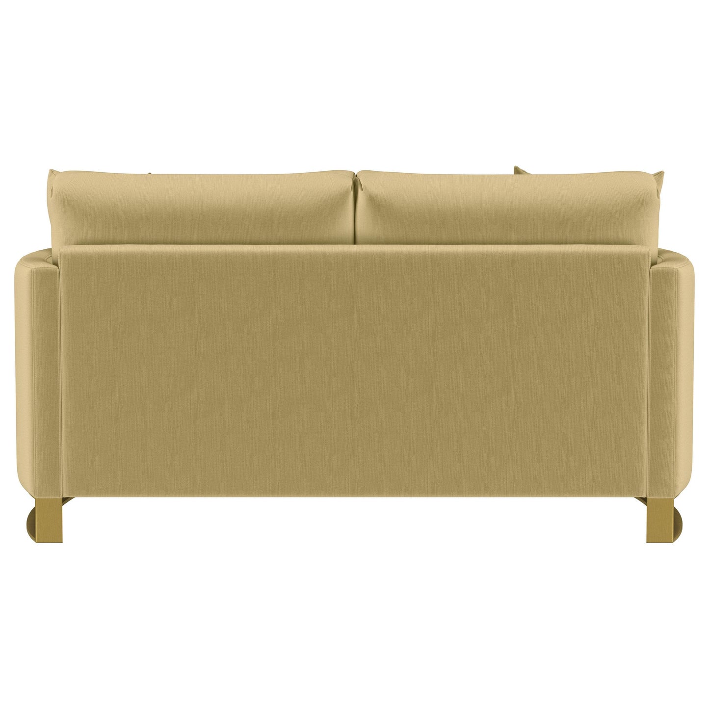  Coaster Furniture Corliss 508825 Upholstered Curved Track Arm Loveseat - Camel IMAGE 8