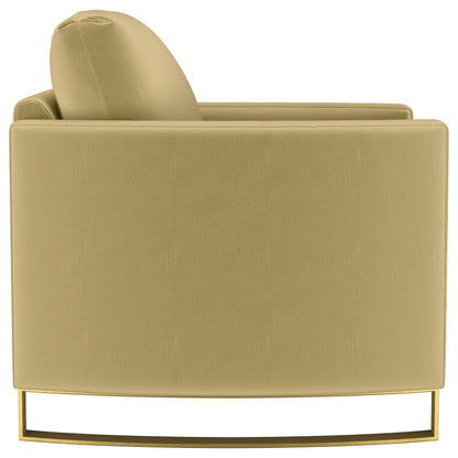  Coaster Furniture Corliss 508826 Upholstered Curved Track Arm Chair - Camel IMAGE 2