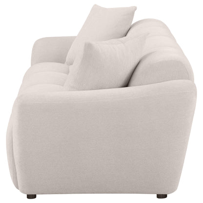  Coaster Furniture Destino 509301 Chenille Upholstered Splayed Arm Sofa - Greige IMAGE 2