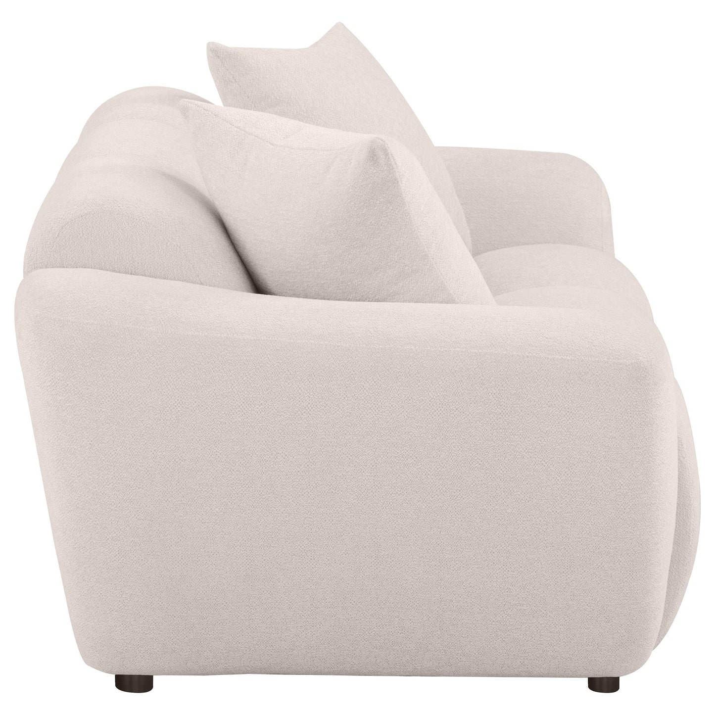 Coaster Furniture Destino 509302 Chenille Upholstered Splayed Arm Loveseat - Greige IMAGE 9