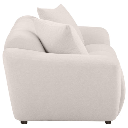 Coaster Furniture Destino 509302 Chenille Upholstered Splayed Arm Loveseat - Greige IMAGE 9