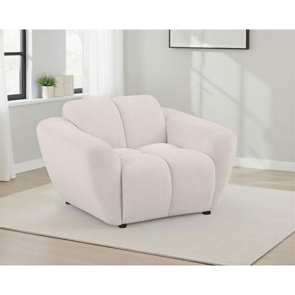 Coaster Furniture Destino 509303 Chenille Upholstered Splayed Arm Accent Chair - Greige IMAGE 4