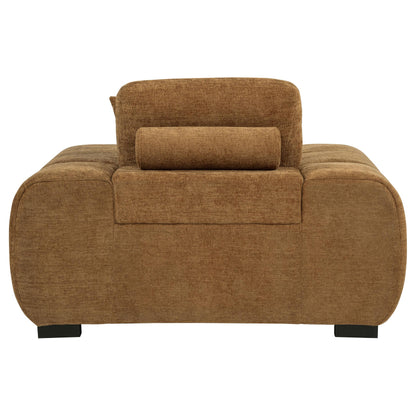  Coaster Furniture Octavia 509343 Upholstered Track Arm Accent Chair - Amber IMAGE 2