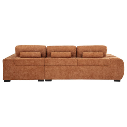  Coaster Furniture Octavia 509350 Upholstered Sectional Chaise Sofa - Orange IMAGE 4