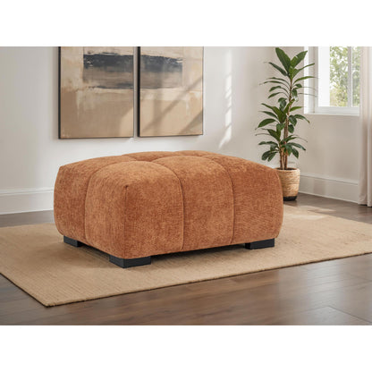  Coaster Furniture Octavia 509354 Upholstered Rectangular Ottoman - Orange IMAGE 3