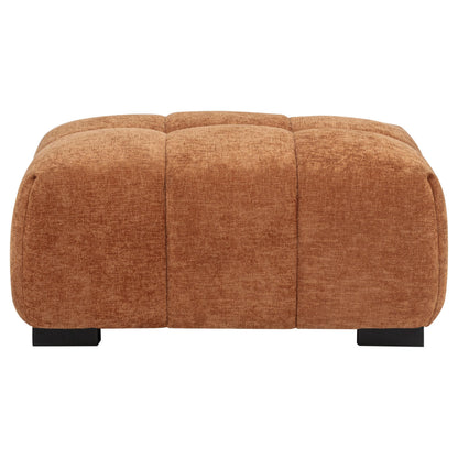  Coaster Furniture Octavia 509354 Upholstered Rectangular Ottoman - Orange IMAGE 7