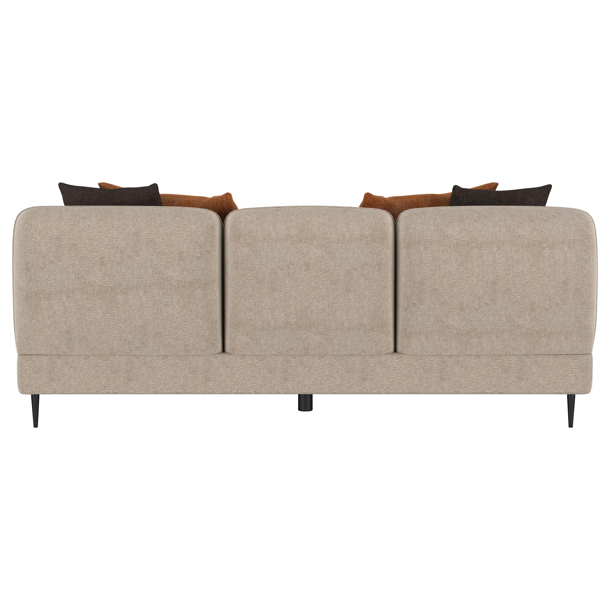  Coaster Furniture Jade 509411 Chenille Upholstered Sculpted Track Arm Sofa - Latte IMAGE 3