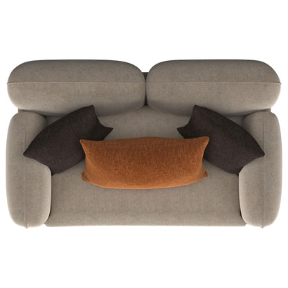  Coaster Furniture Jade 509412 Chenille Upholstered Sculpted Track Arm Loveseat - Latte IMAGE 10